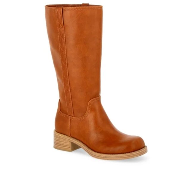 No Boundaries Women's Tall Riding Boot Chestnut, Size 7.5 Wide Width - Picture 1 of 5